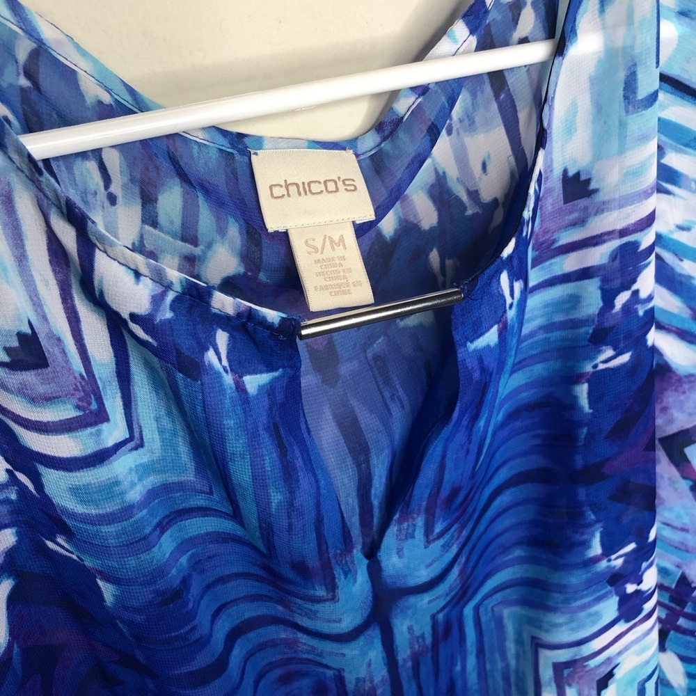 Chico’s Blue & Purple Poncho